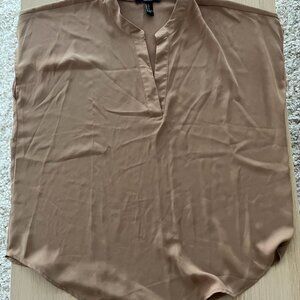 Beige V-Neck T-Shirt